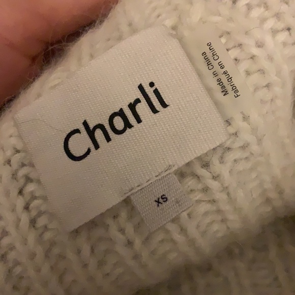 Anthropologie CHARLI Olli - Wool cashmere Ombre‎ Jumper Grey/Ivory sweater XS - Picture 4 of 10